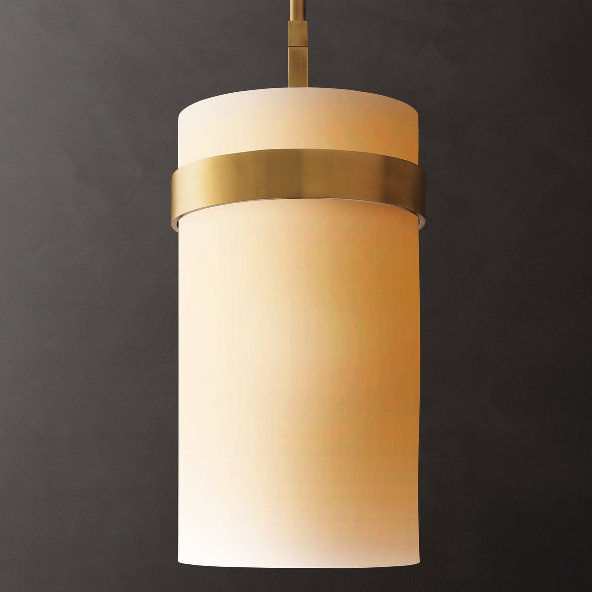 Ravelle Milk Glass Pendant 8"