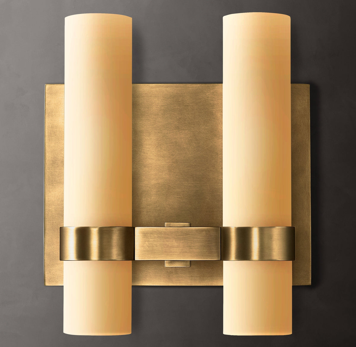 Ravelle Milk Glass Double Sconce