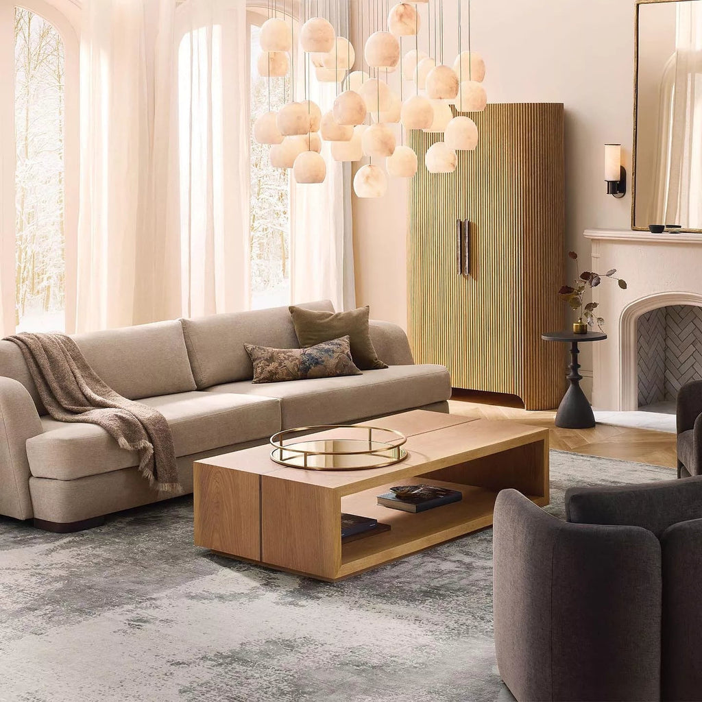 Arica Alabaster Rectangular Chandelier