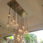 Rain Linear Modern Dining Room Chandelier Light 72"
