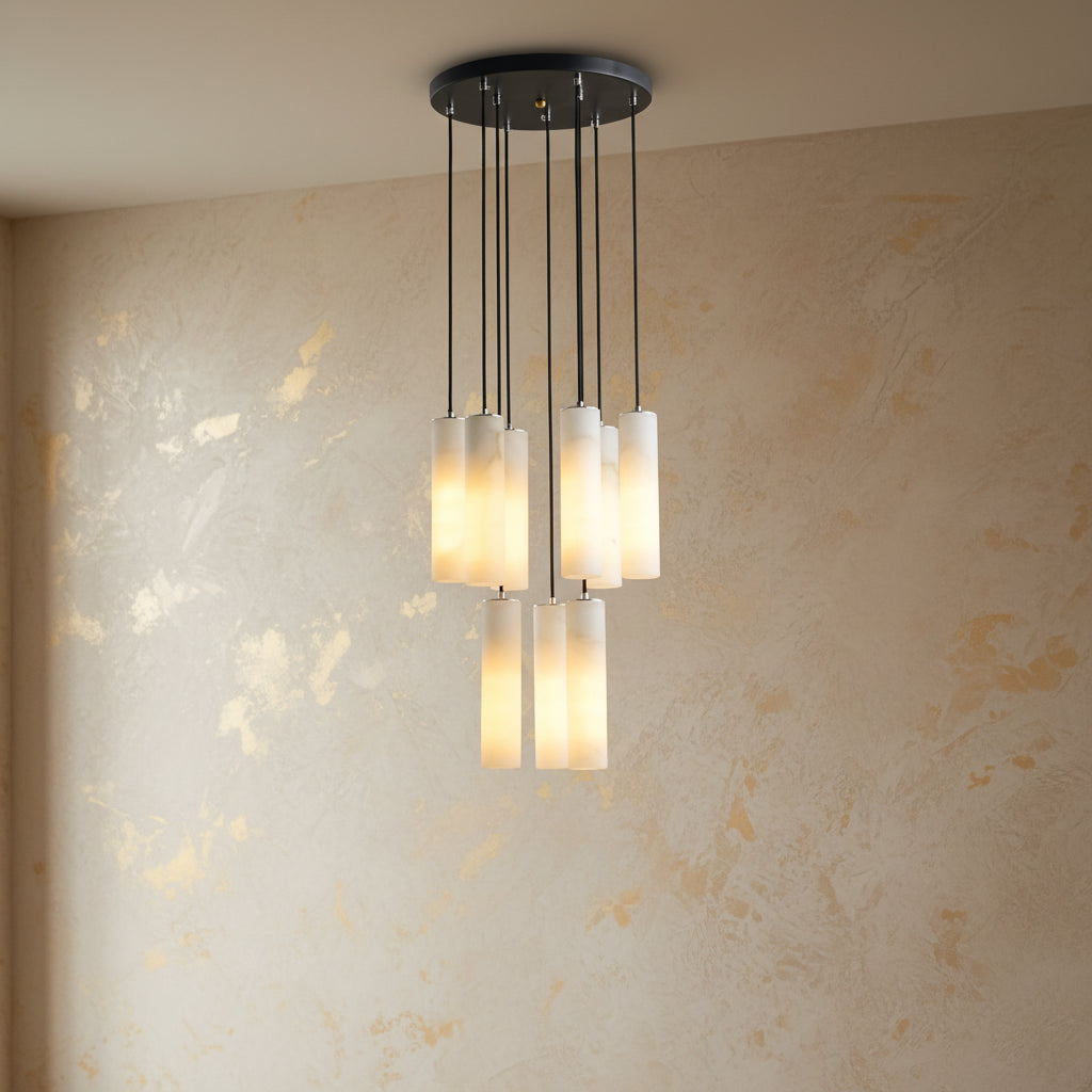 Ombretta — Alabaster Staircase Chandelier