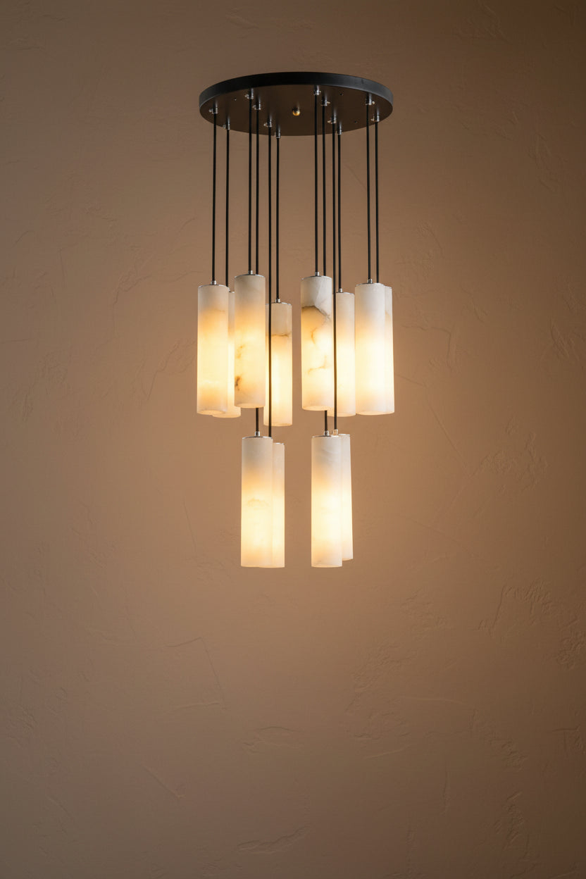 Ombretta — Alabaster Staircase Chandelier