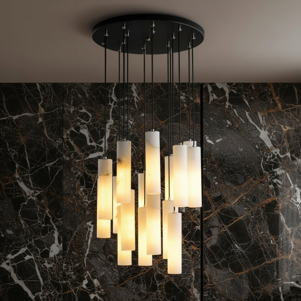 Ombretta — Alabaster Staircase Chandelier