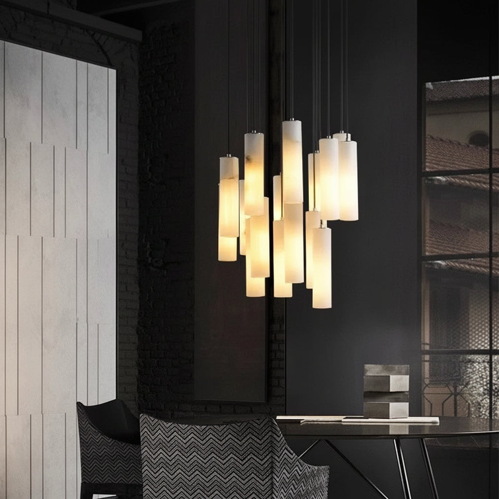 Ombretta — Alabaster Staircase Chandelier