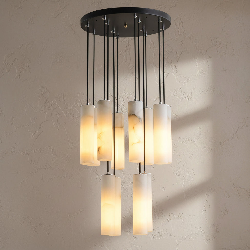 Ombretta — Alabaster Staircase Chandelier