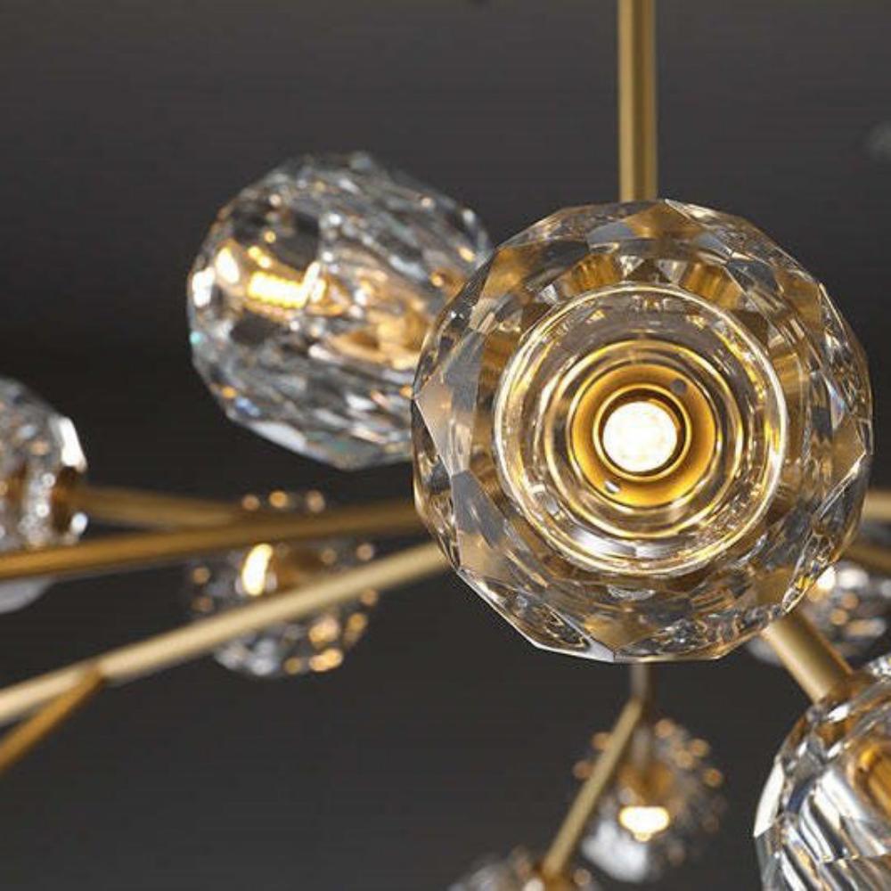 Boule De Cristal Clear/Smoke Round Chandelier 48"