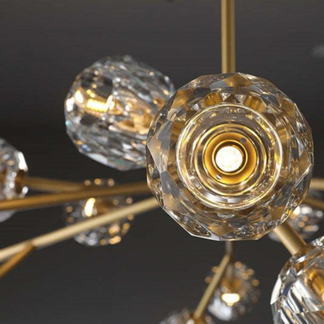 Boule De Cristal Clear/Smoke Round Chandelier 24"