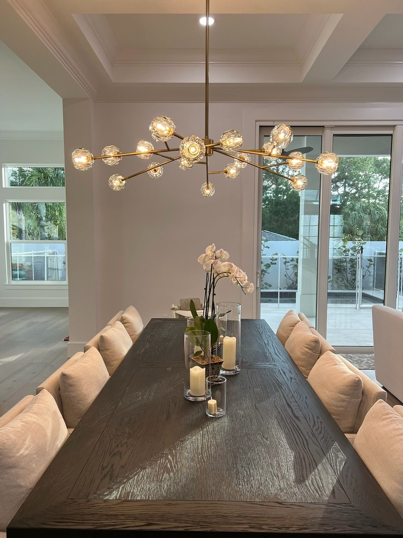Boule De Cristal Clear/Smoke Round Chandelier 72"