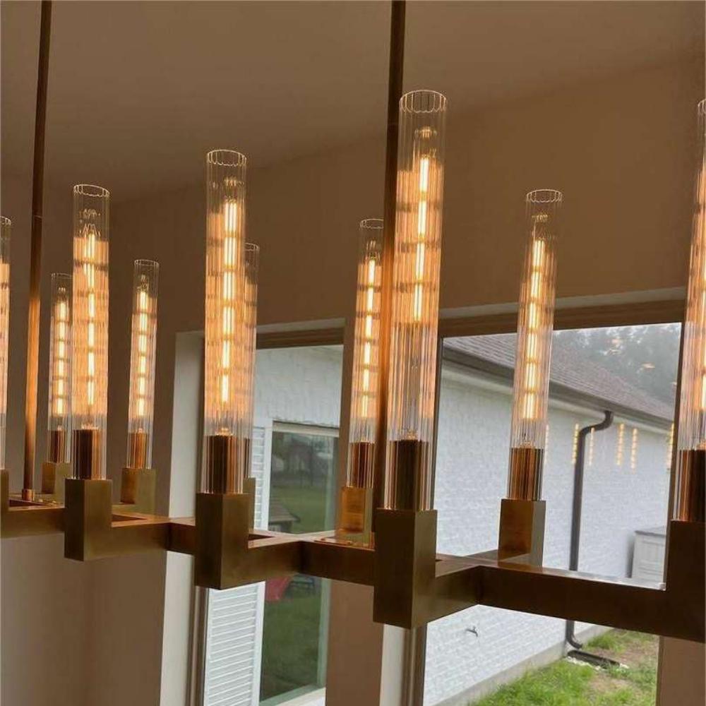 Cannele Candlestick Linear Chandelier 55"/67"