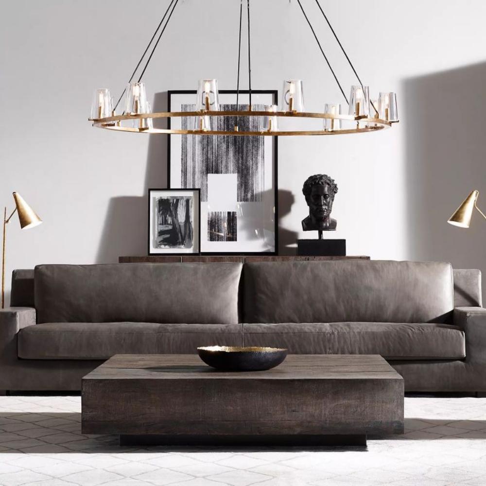 Pauillac Round Glass Chandelier 48"