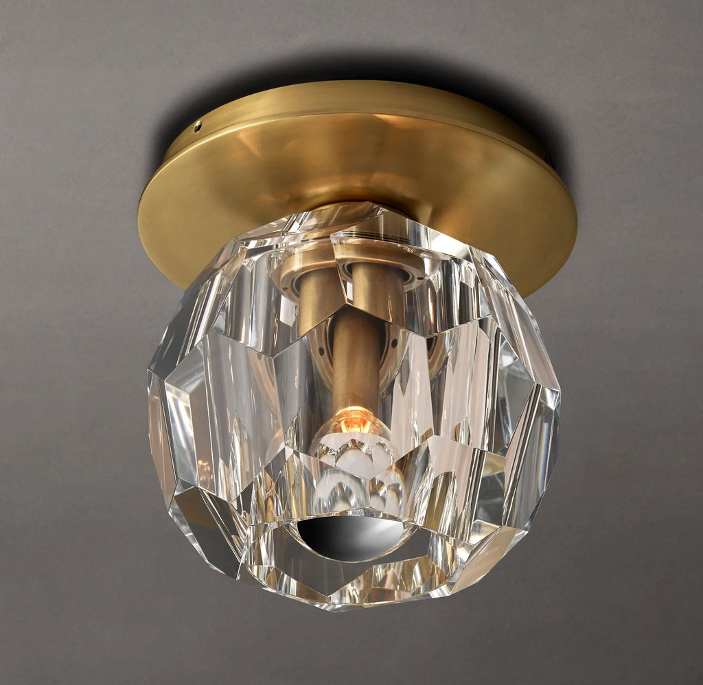 Boule De Cristal Smoke Crystal Flushmount