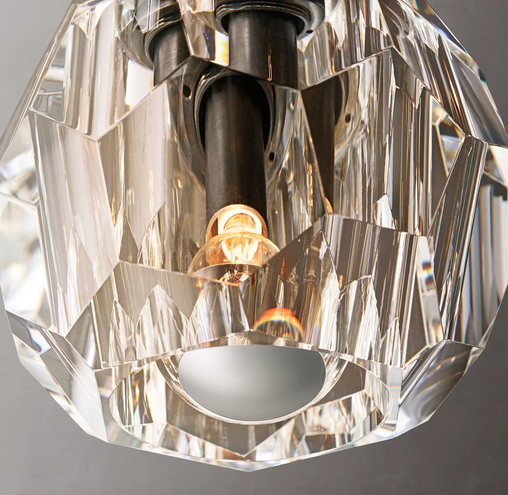 Boule De Cristal Smoke Crystal Flushmount