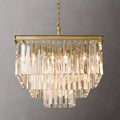 1920s Odeon Crystal Square Multi-Tier Chandelier 22"/34"/47"