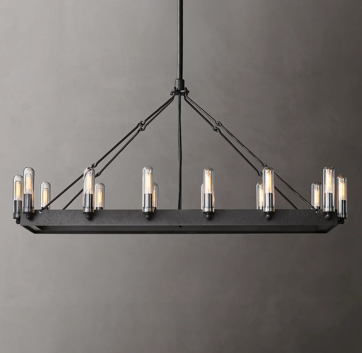 Filament Rectangular Candelabra Chandelier