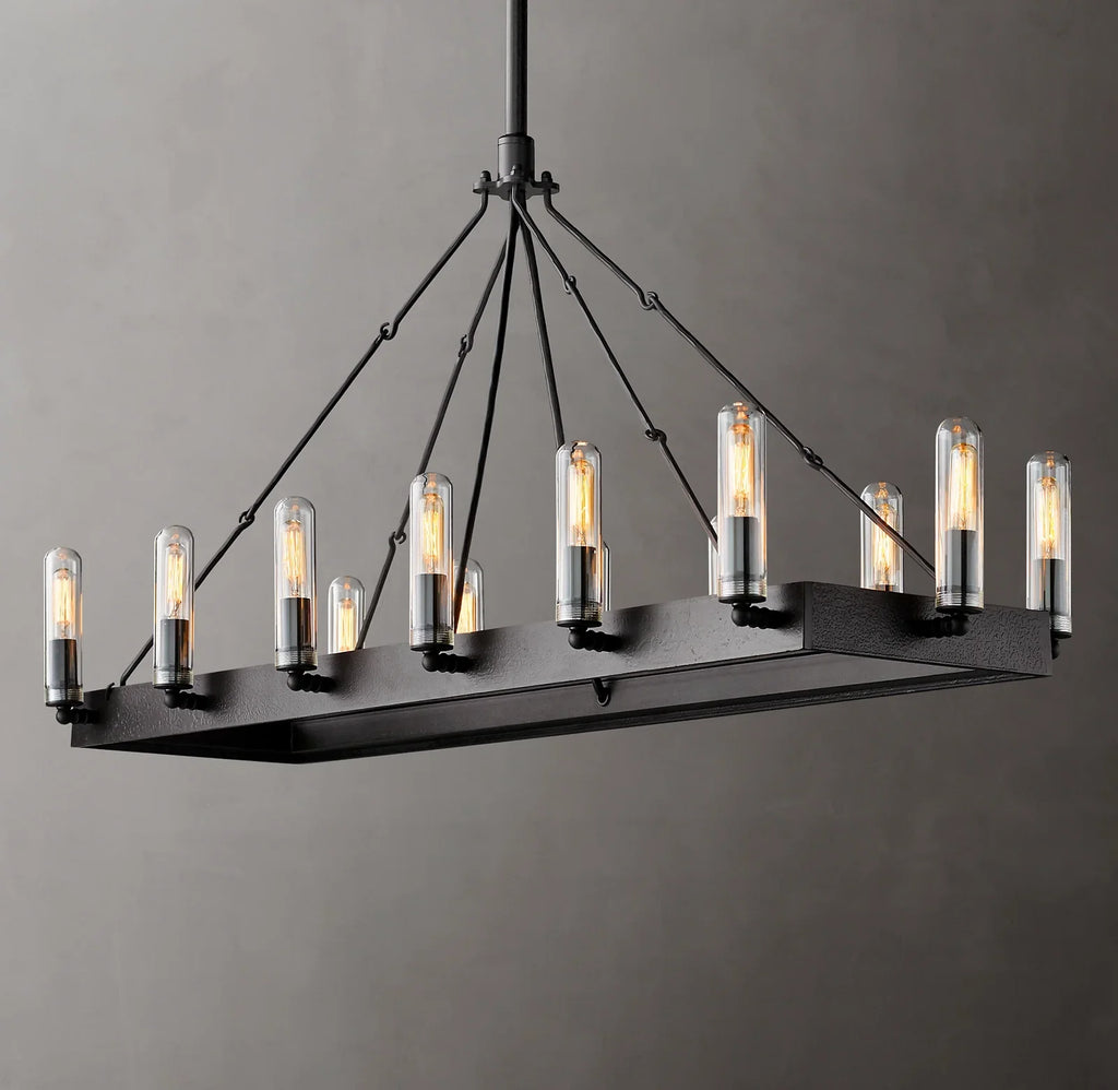 Filament Rectangular Candelabra Chandelier