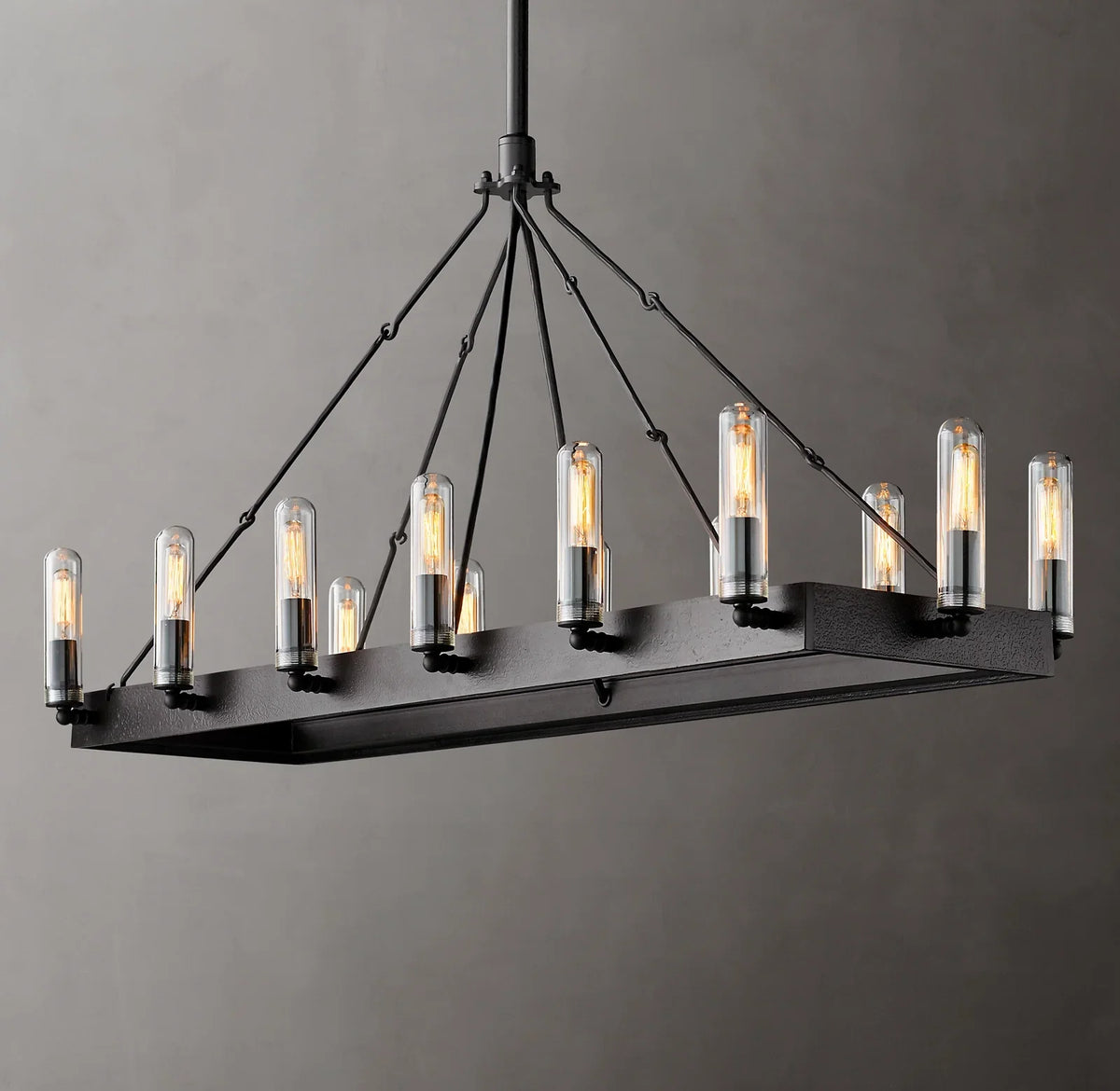 Filament Rectangular Candelabra Chandelier