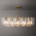 Lattice Square Glass Chandelier 60"