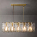 Lattice Linear Glass Chandelier 49"