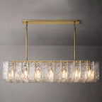 Lattice Linear Glass Chandelier 67"