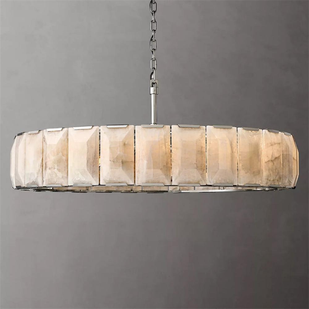 Harlow Calcite Round Chandelier 43"