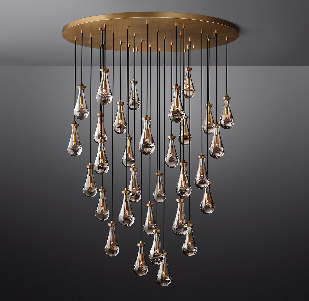 Rain Round Modern Chandelier Light 18"/36"/47"/60"