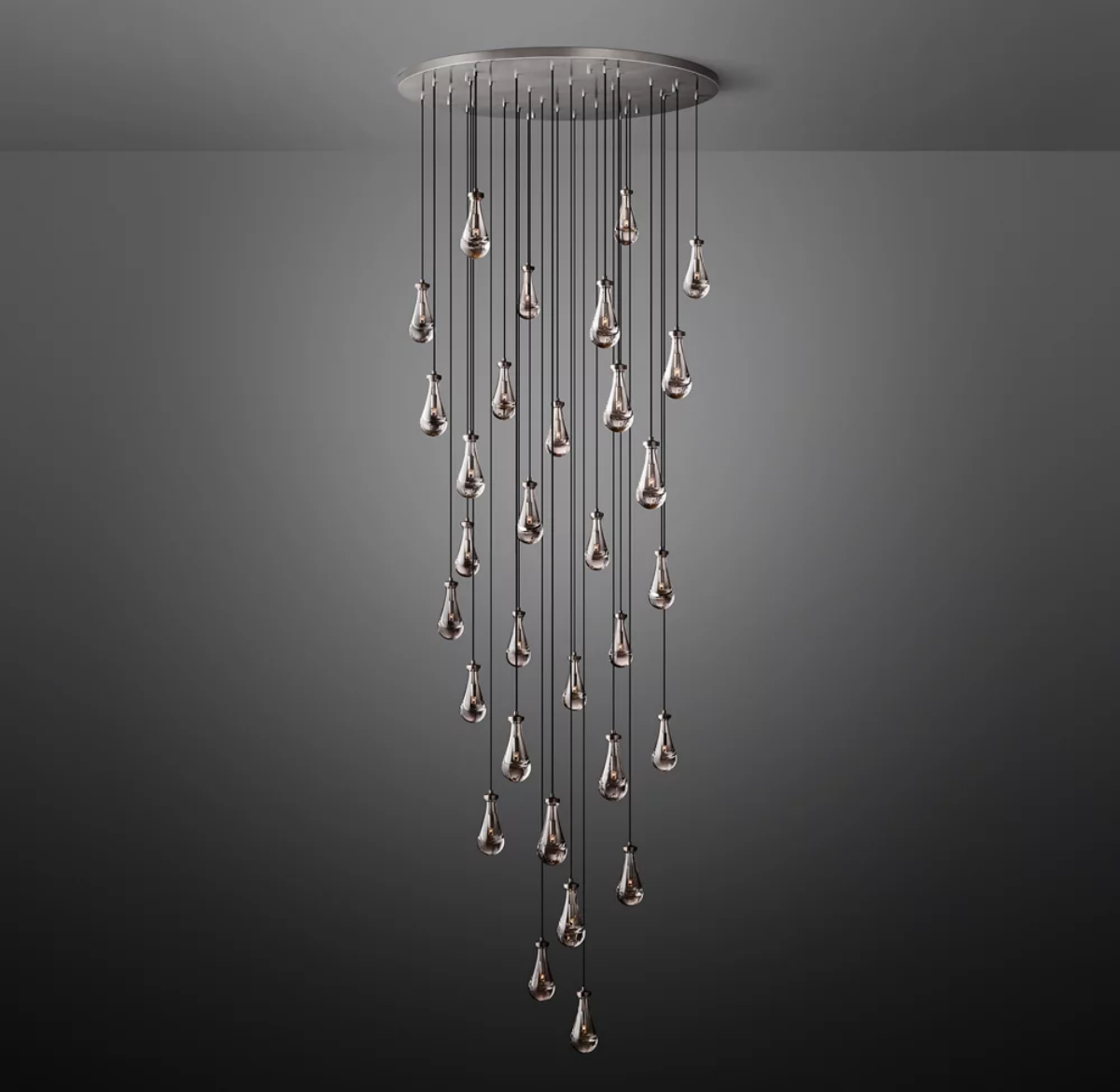 Rain Round Modern Chandelier Light 18"/36"/47"/60"