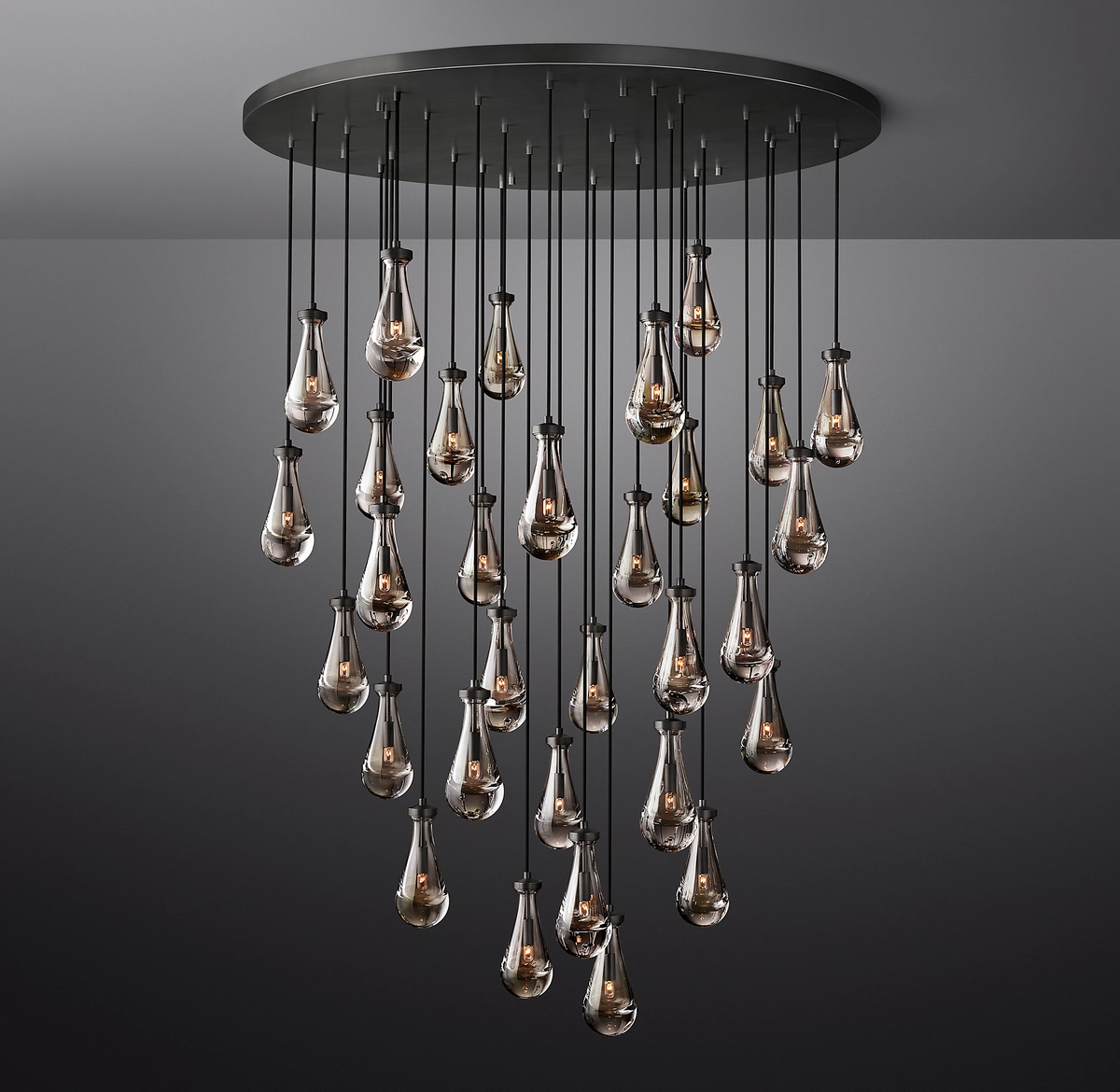 Rain Round Modern Chandelier Light 18"/36"/47"/60"