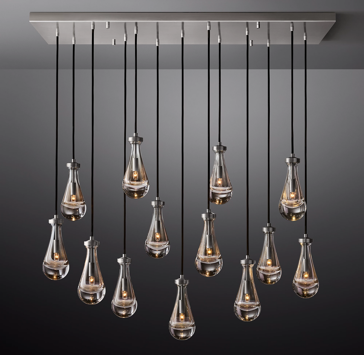 Rain Linear Modern Chandelier Light 54"