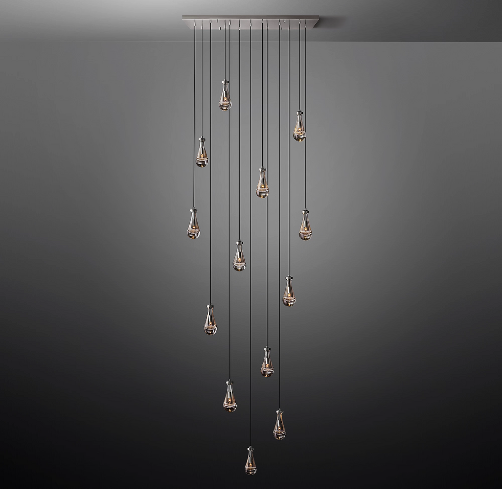 Rain Linear Modern Chandelier Light 54"