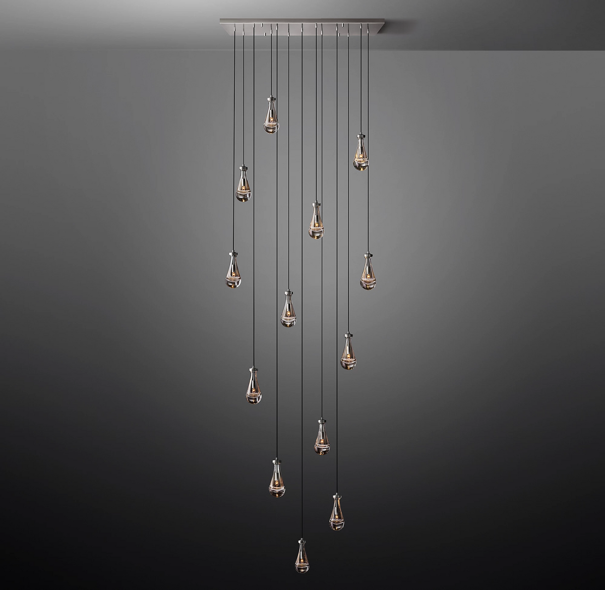Rain Linear Modern Chandelier Light 54"