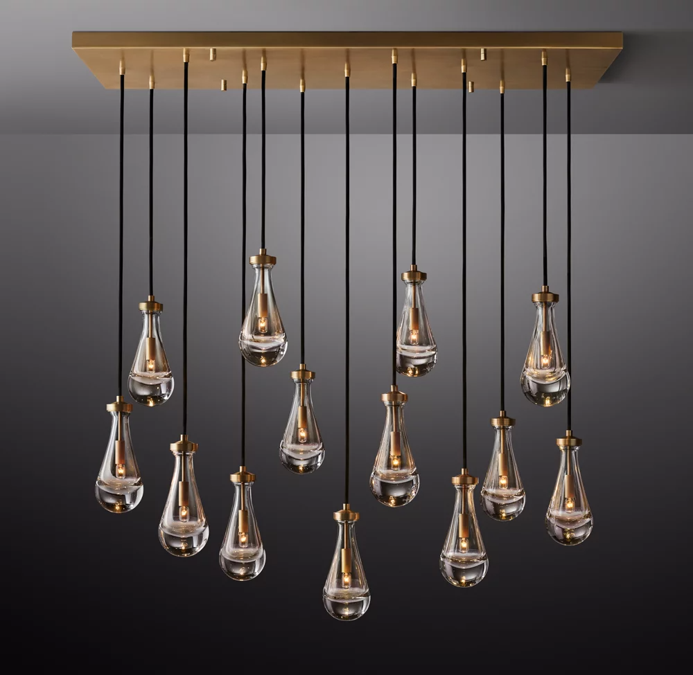 Rain Linear Modern Chandelier Light 54"