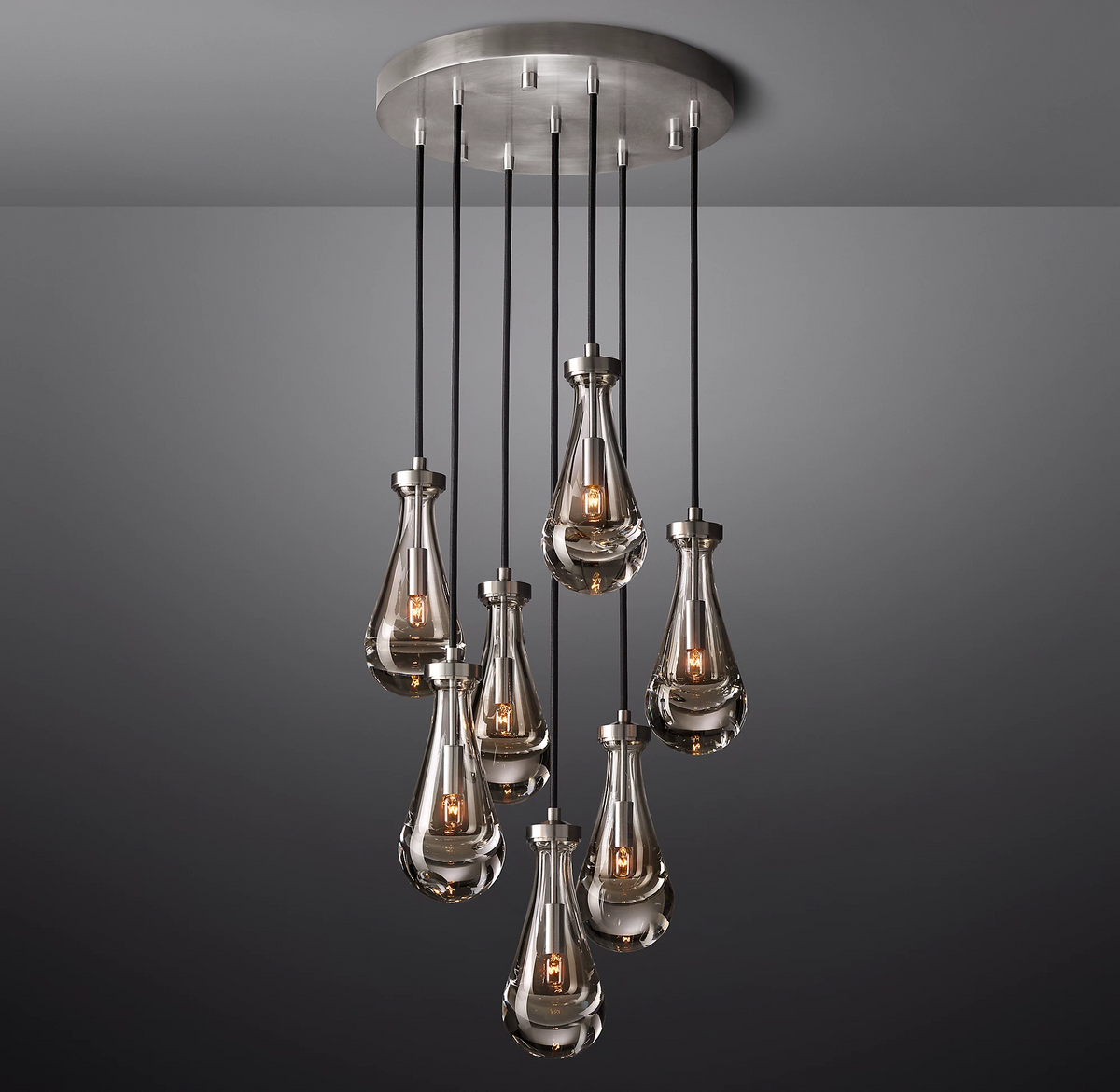 Rain Round Modern Chandelier Light 18"/36"/47"/60"