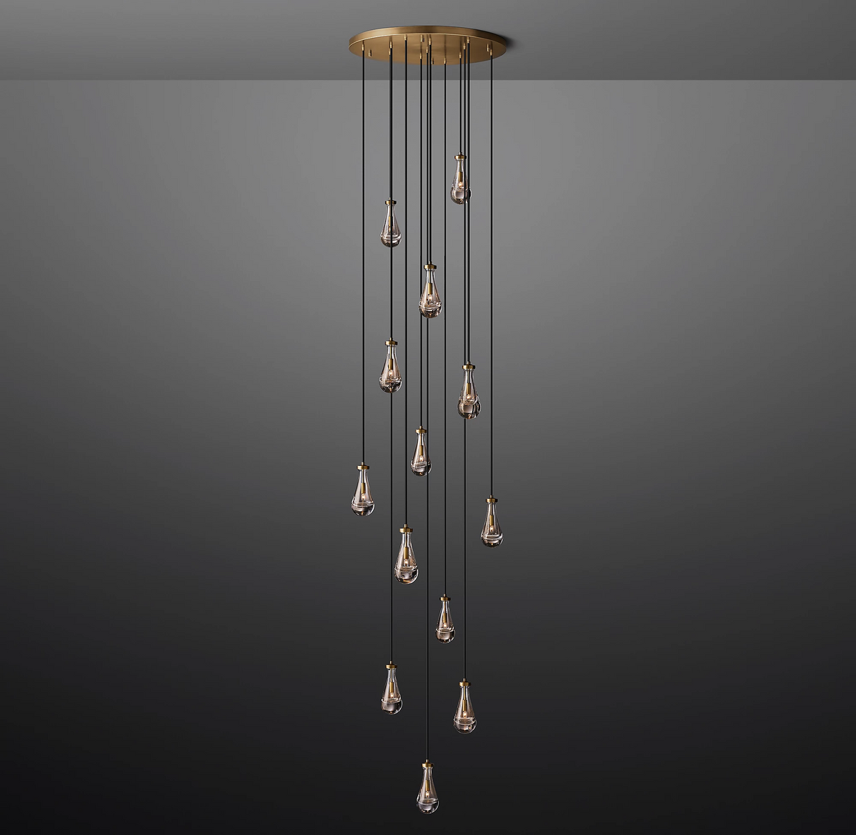 Rain Round Modern Chandelier Light 18"/36"/47"/60"