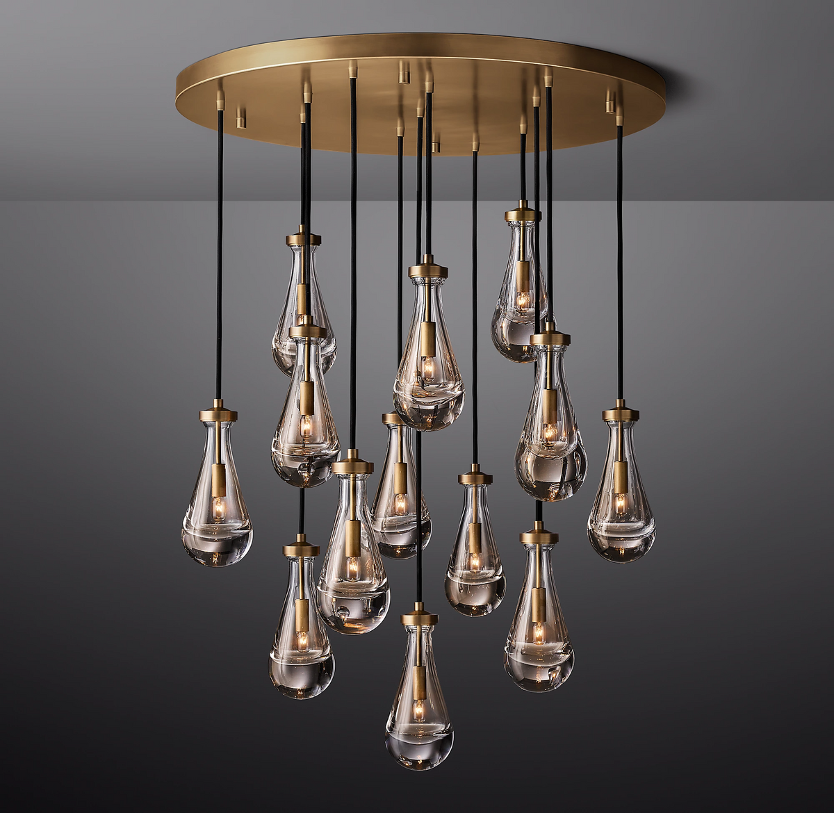 Rain Round Modern Chandelier Light 18"/36"/47"/60"