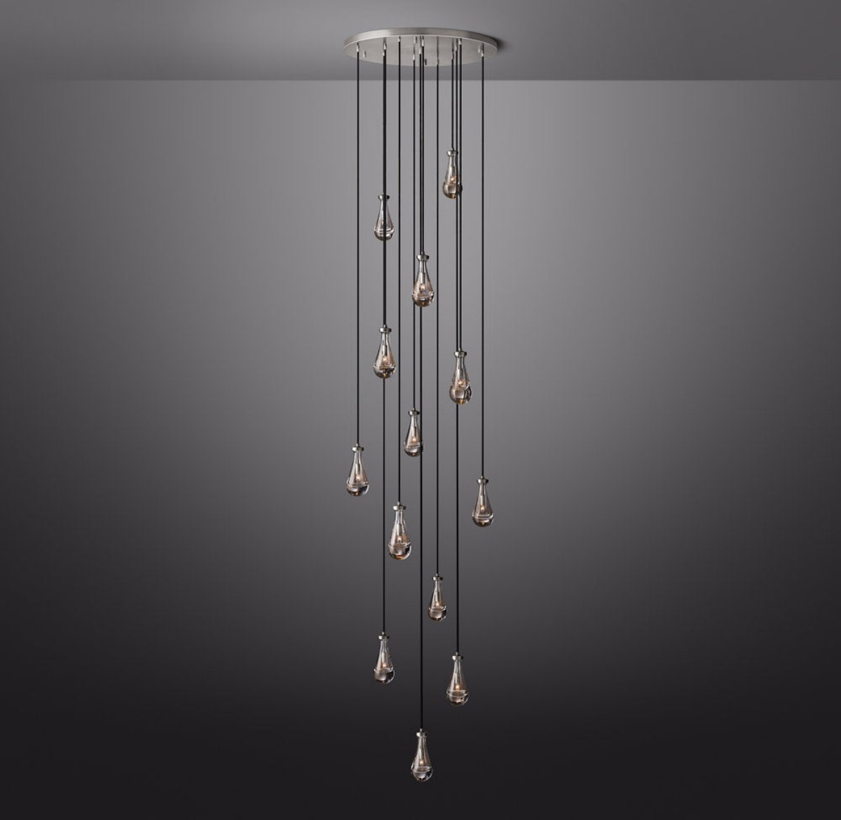 Rain Round Modern Chandelier Light 18"/36"/47"/60"