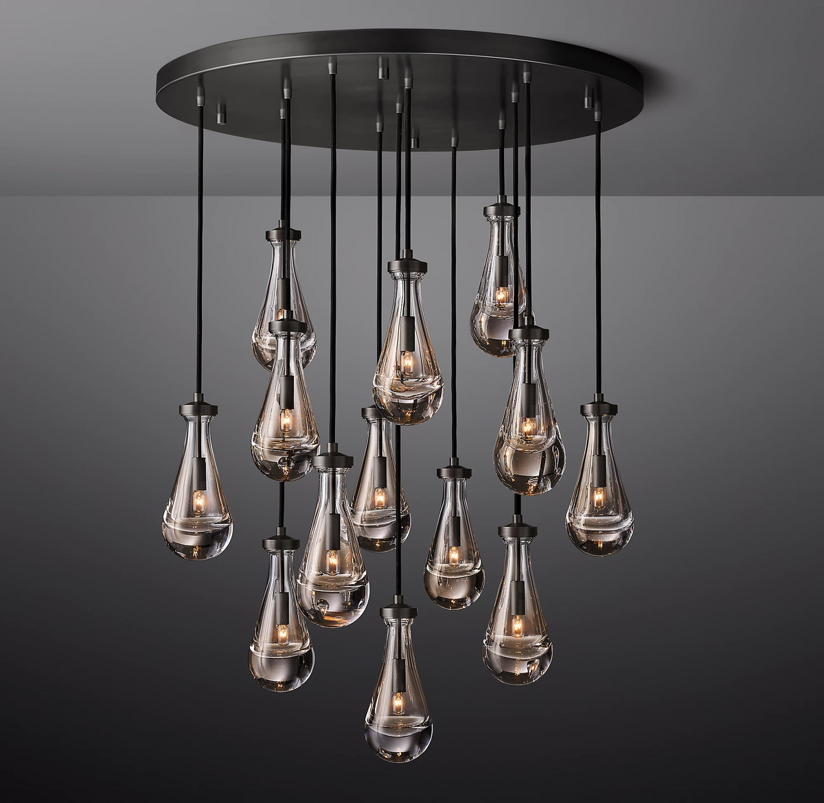 Rain Round Modern Chandelier Light 18"/36"/47"/60"