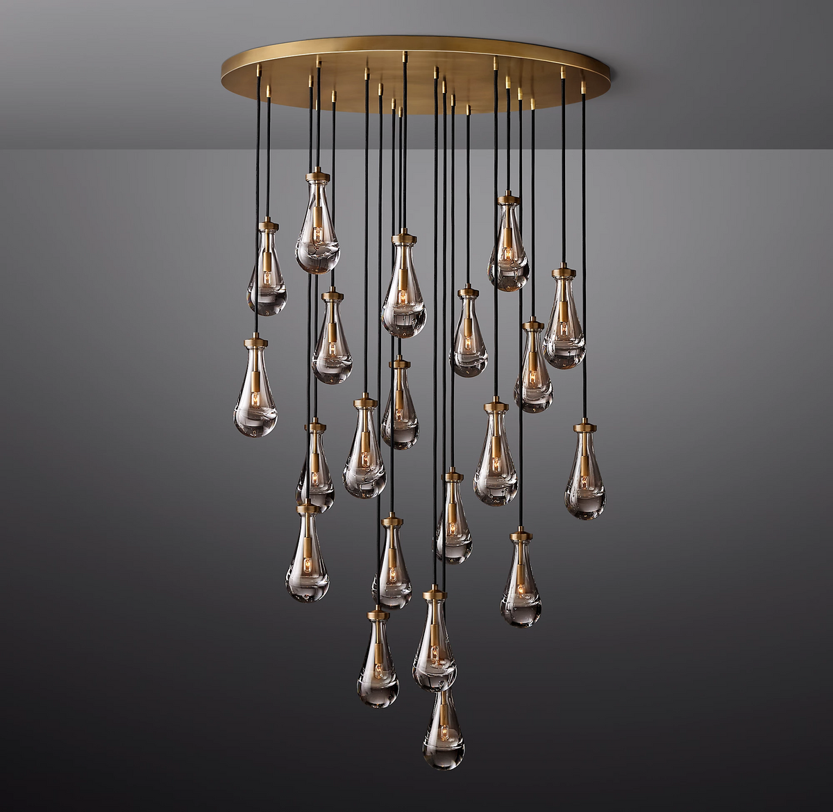 Rain Round Modern Chandelier Light 18"/36"/47"/60"