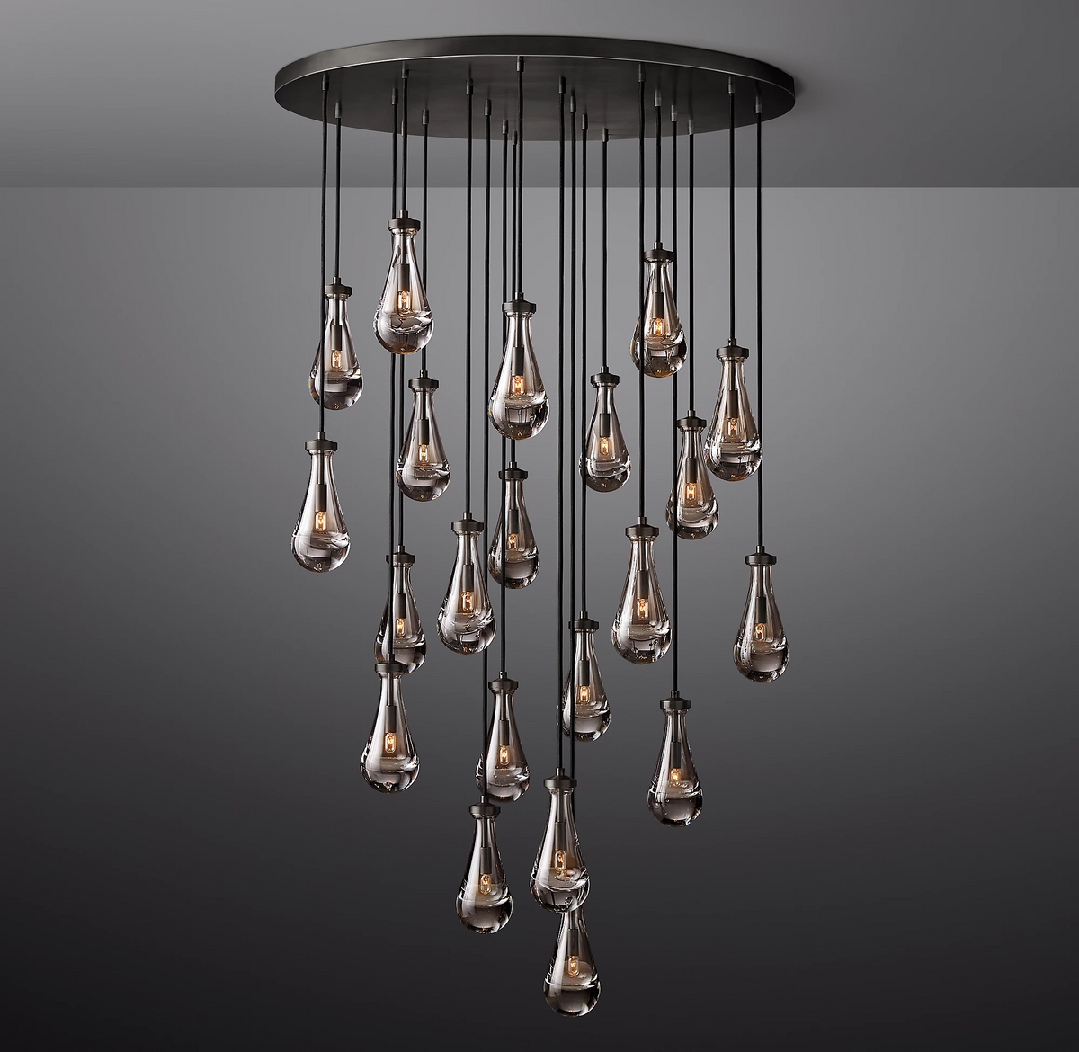 Rain Round Modern Chandelier Light 18"/36"/47"/60"