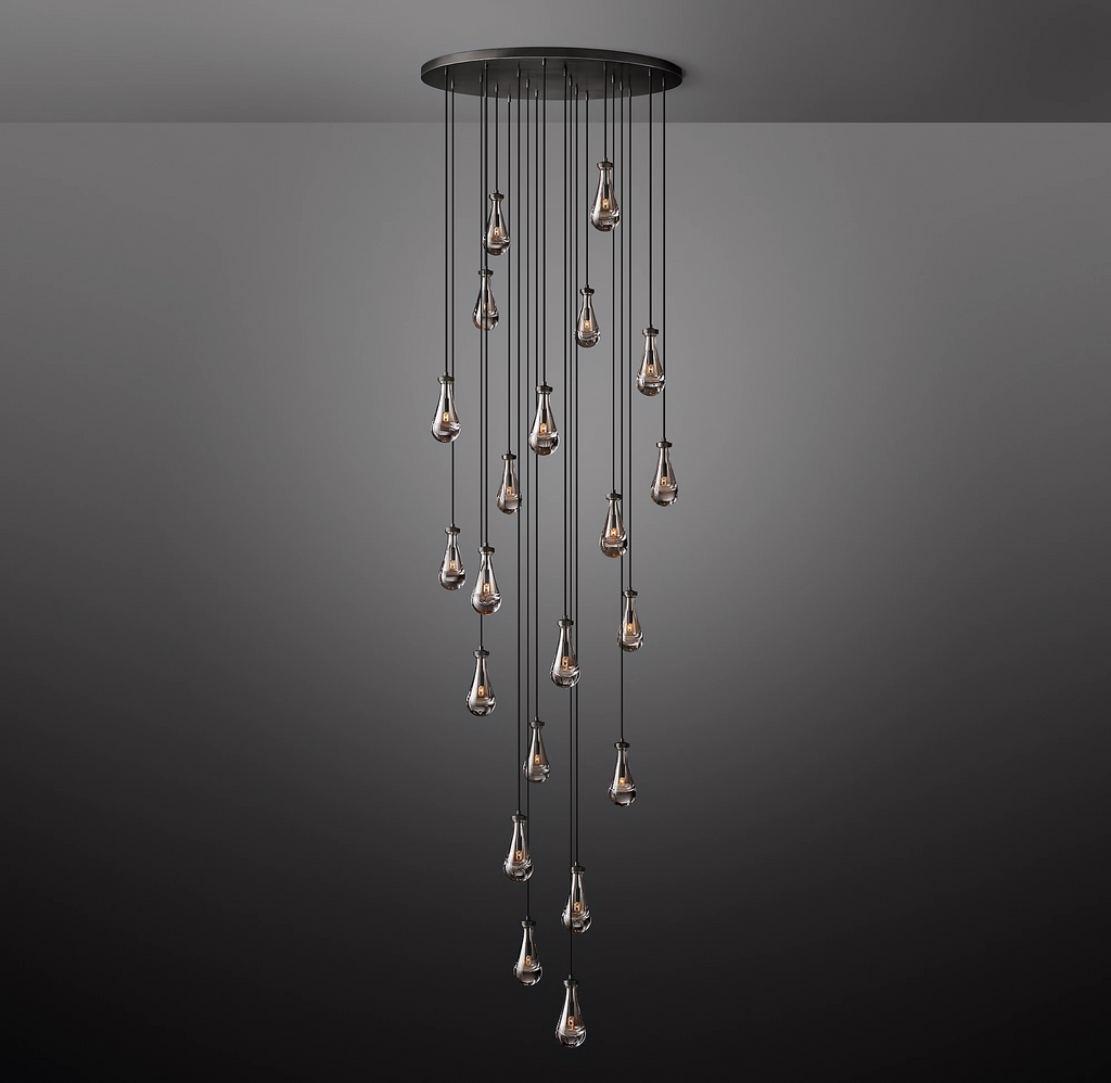 Rain Round Modern Chandelier Light 18"/36"/47"/60"