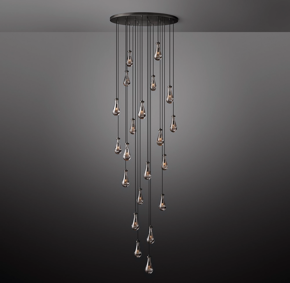 Rain Round Modern Chandelier Light 18"/36"/47"/60"