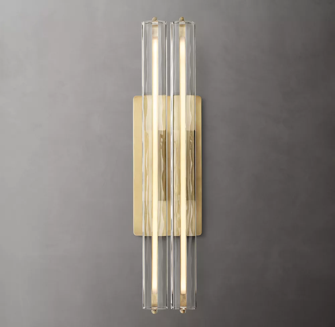 Audubon Modern Crystal Double Sconce 15/19/25"