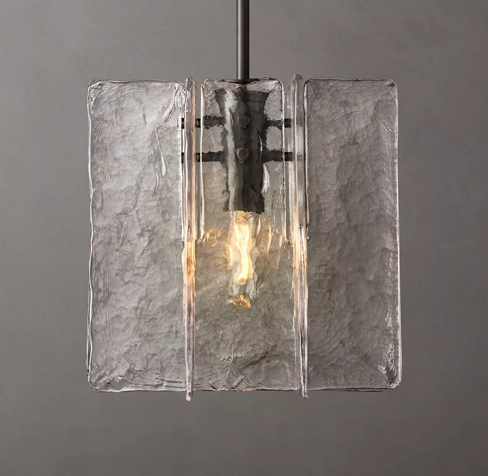 Lattice Glass Pendant Light 13"
