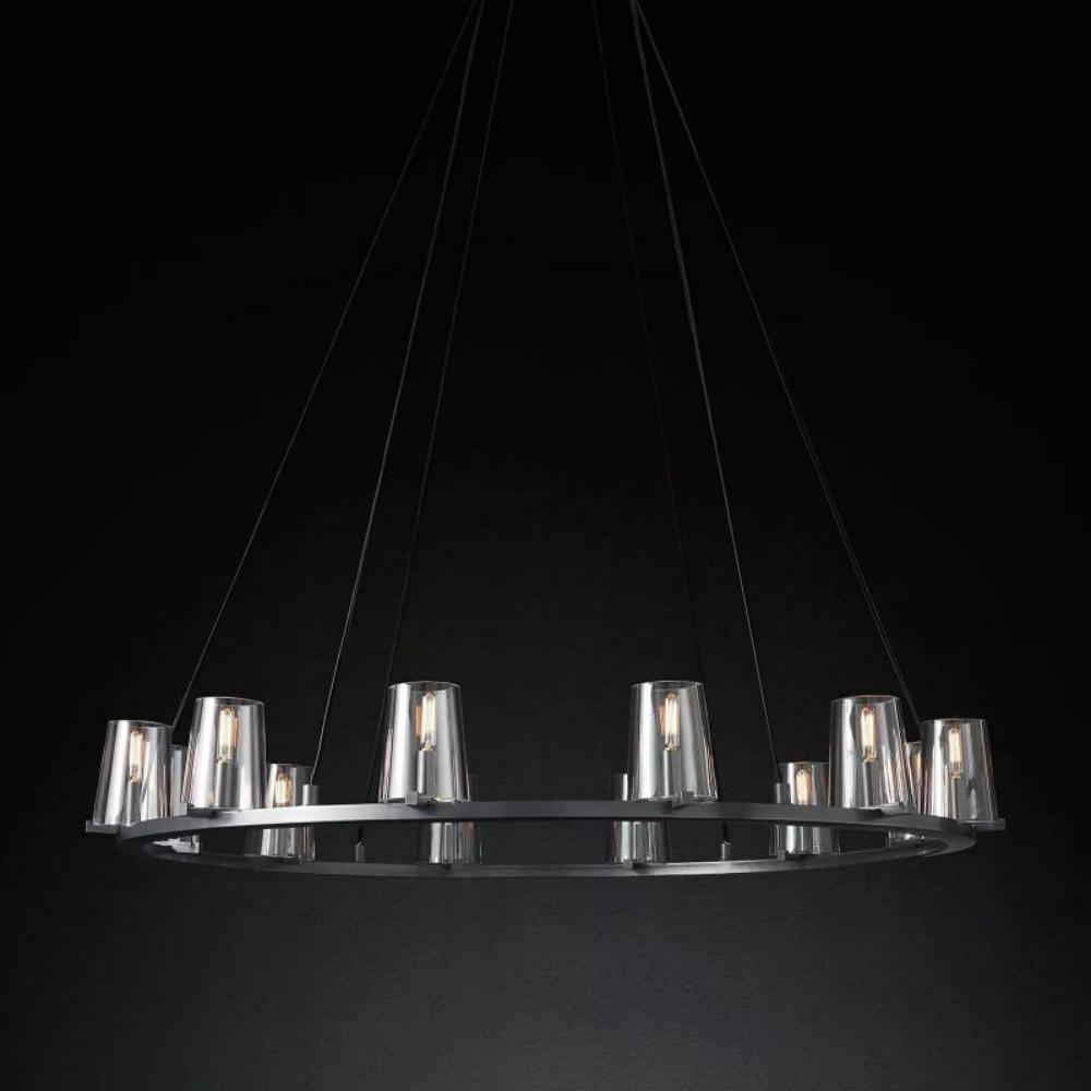 Pauillac Round Glass Chandelier 48"