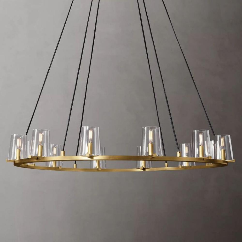 Pauillac Round Glass Chandelier 48"