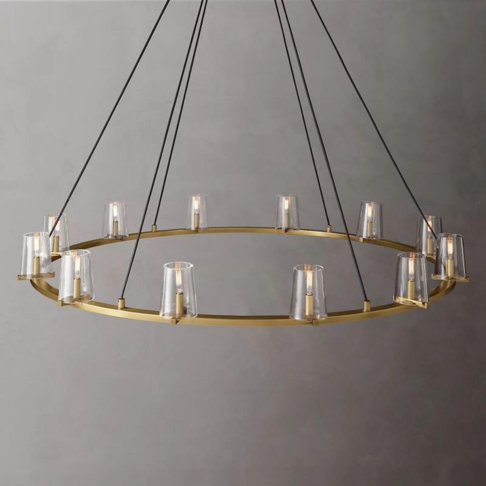 Pauillac Round Glass Chandelier 60"