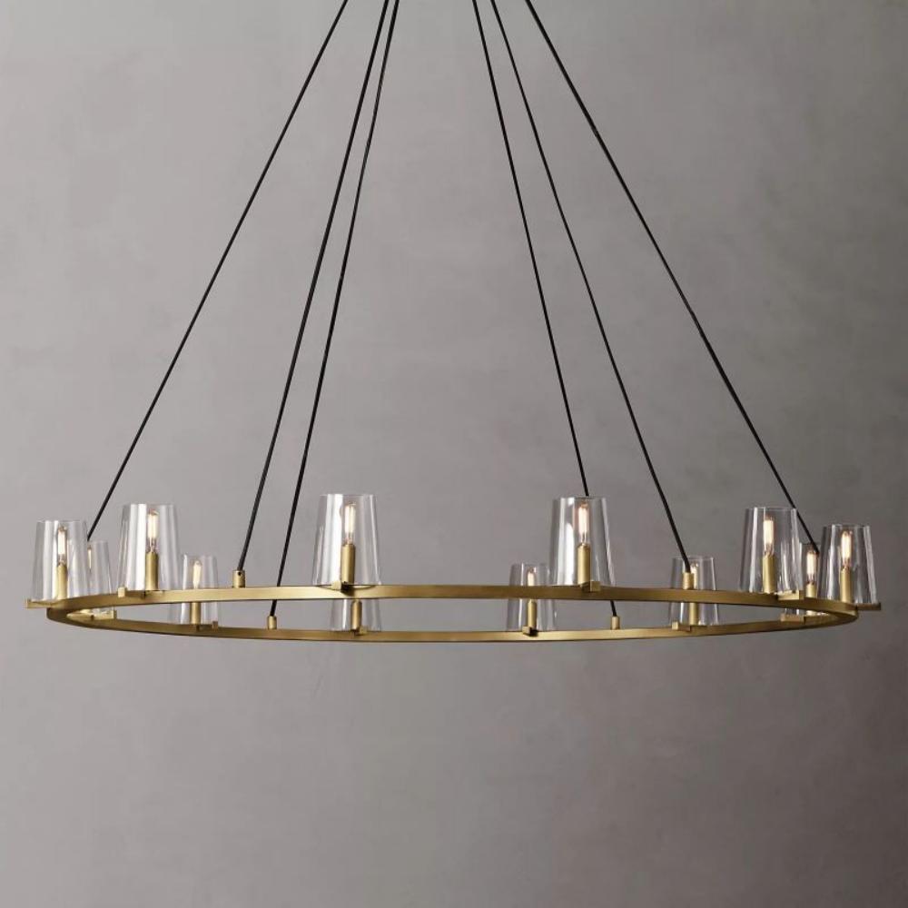 Pauillac Round Glass Chandelier 60"