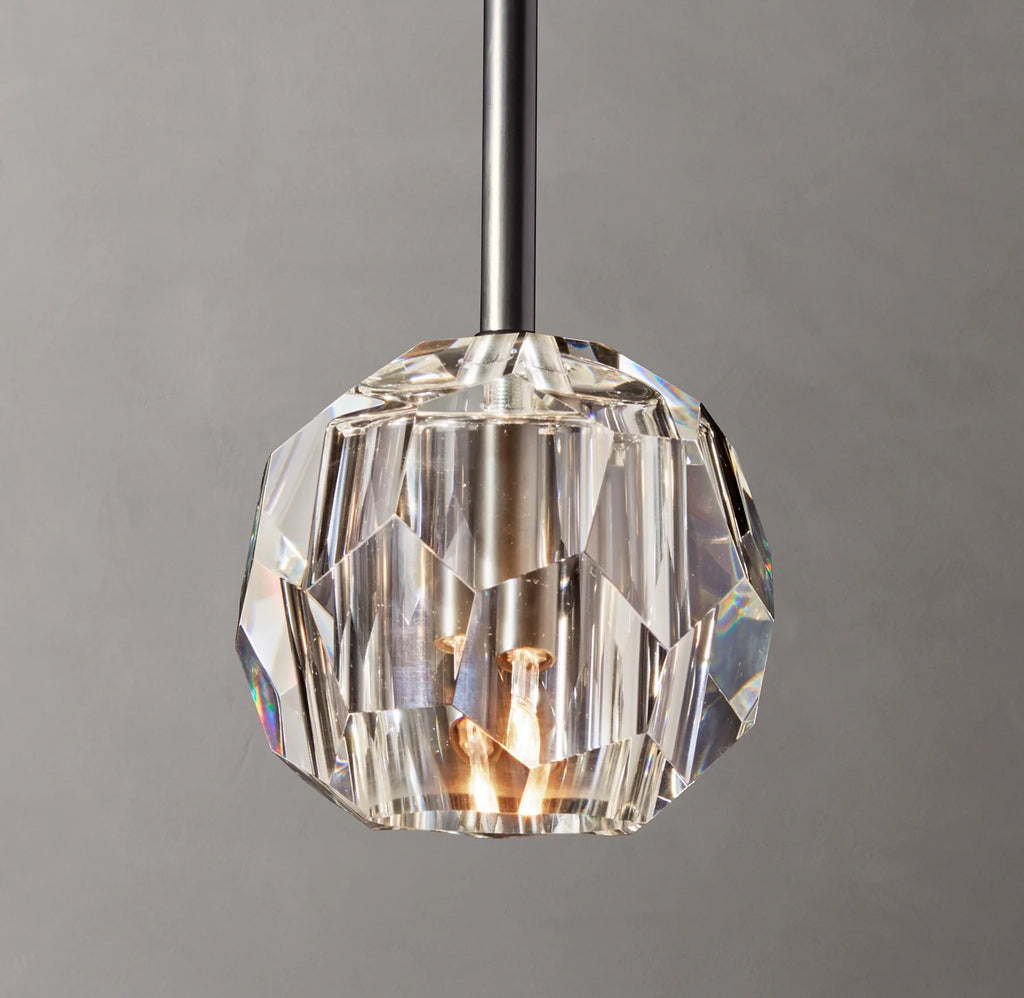 Boule De Cristal Clear Crystal Rod Pendant
