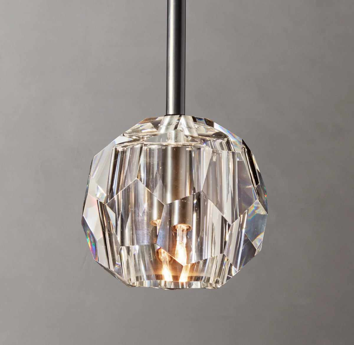 Boule De Cristal Clear Crystal Rod Pendant