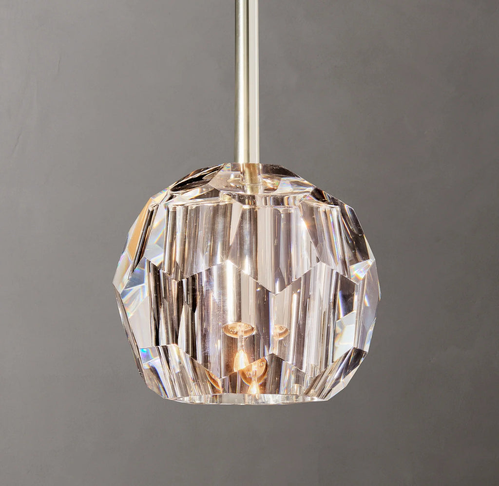 Boule De Cristal Clear Crystal Rod Pendant