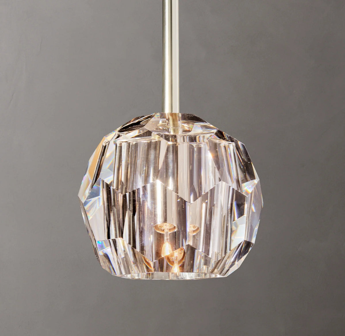 Boule De Cristal Clear Crystal Rod Pendant